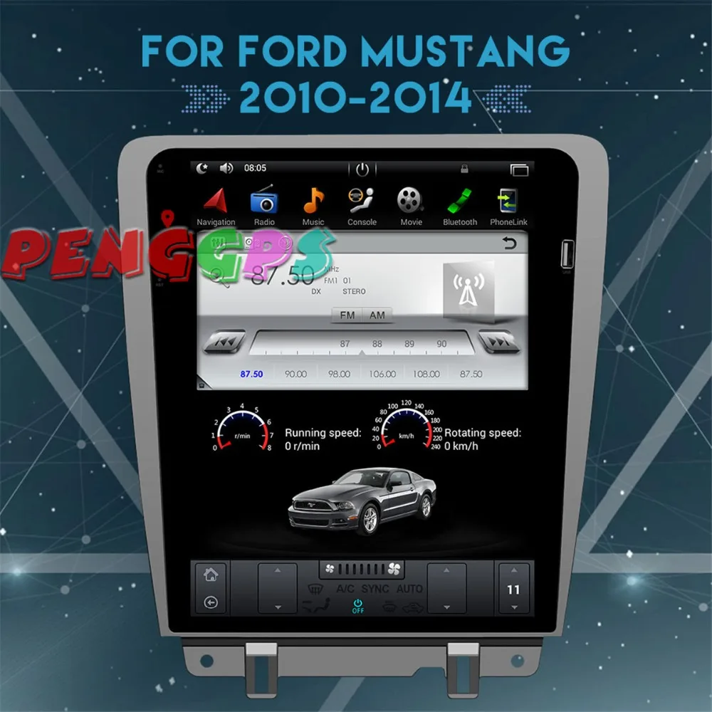 Tesla стиль радиоприемник для Android автомобильный dvd плеер gps навигационный блок Ford