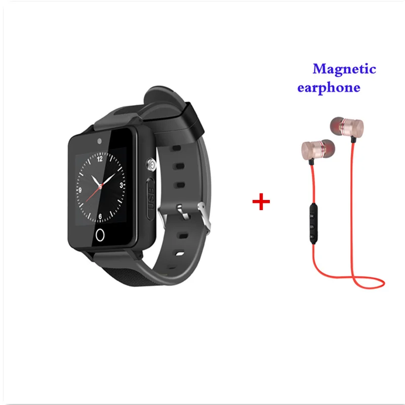 black add headset ZGPAX оригинальные Смарт-часы S9 MTK6580 Android 5,1 двухъядерный 1 Гб+ 16 ГБ gps WiFi Bluetooth 4,0 SmartWatch телефон PK qw09 KW06 DM09 - Цвет: black add headset