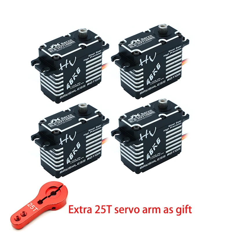 JX Servo BLS HV7146MG 46 кг стальная шестерня бесщеточный стандартный сервопривод для