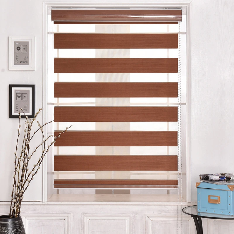 Бесплатная доставка натуральные льняные затемненные жалюзи с принтом зебры