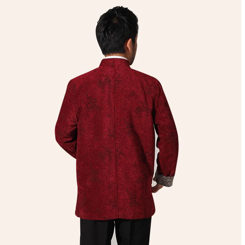 Бургундия Новинка Осень Зима Толстая Мужская Вельветовая куртка Китайская