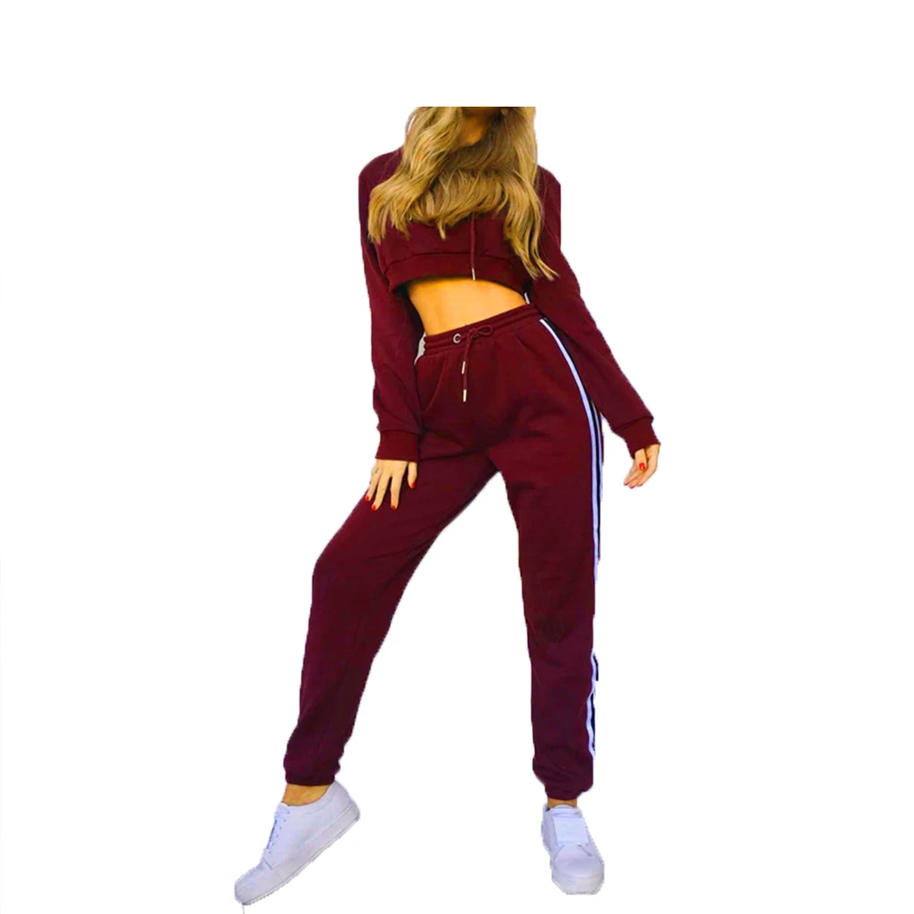 Популярные Для женщин Толстовки кофты + длинные Брюки для девочек Регулируемый