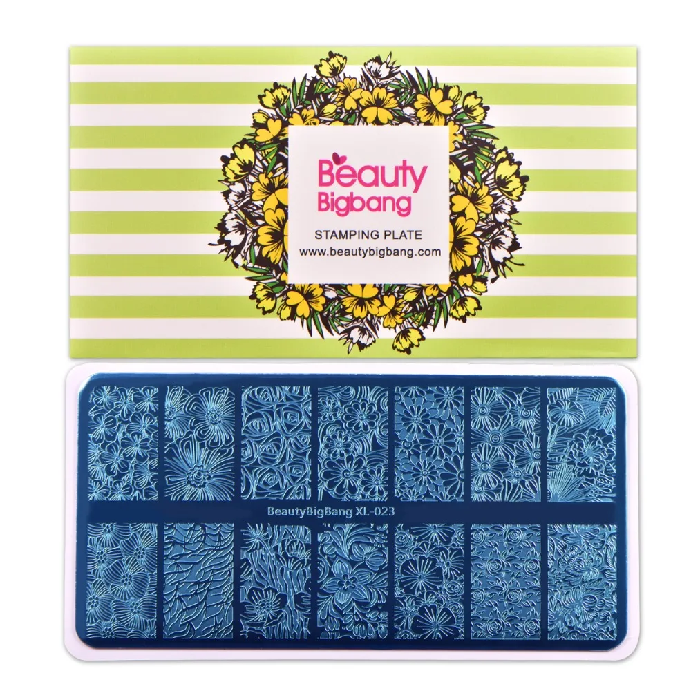 BeautyBigBang пластина для стемпинга для нейл-арта 6*12 см бабочка цветок стиль изображения из нержавеющей стали винтажная трафаретная штамповка шаблон