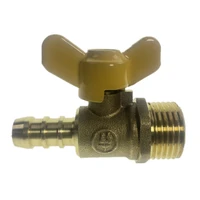 12mm hose barb x 12 bsp male thread two way brass ball valve for oil water air