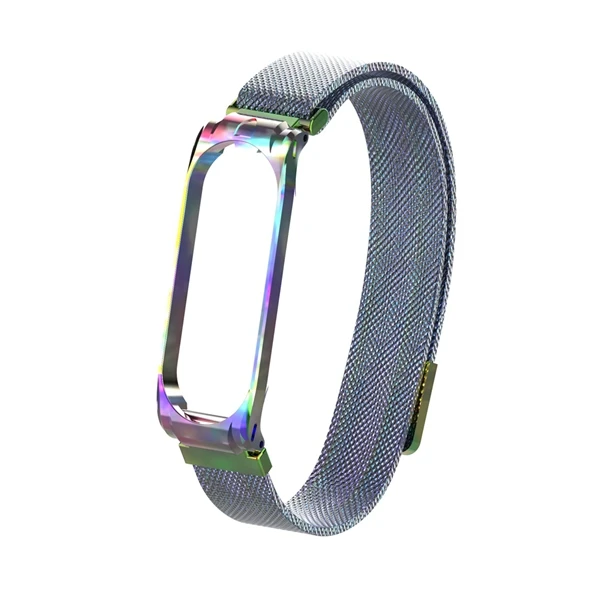 Для mi band 4 3 ремешок металлический магнитный браслет для Xiaomi mi band 4 умный браслет Сменные аксессуары для Xiao mi band 4 - Цвет: Multicolor strap