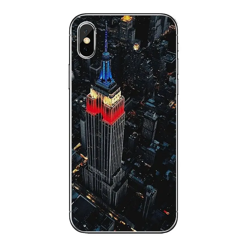 Мягкий прозрачный чехол Манхэттен Нью-Йорк City NIGHT USA для iPod Touch iPhone 4 4S 5 5S 5C SE 6 S 7 8 X XR