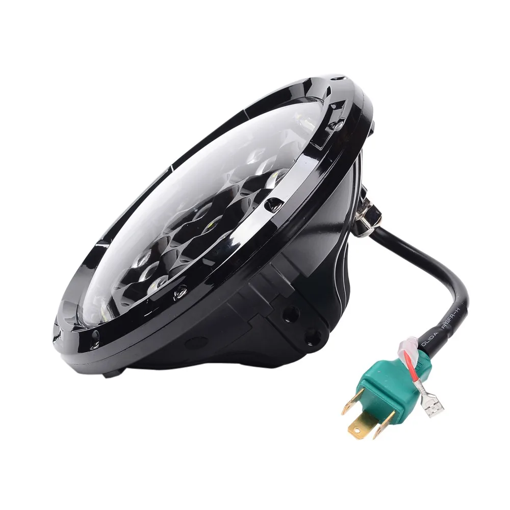 2 шт. 7 дюймовые черные круглые светодиодные H4 Фары с DRL &amp Hi/Lo фары + пара 4