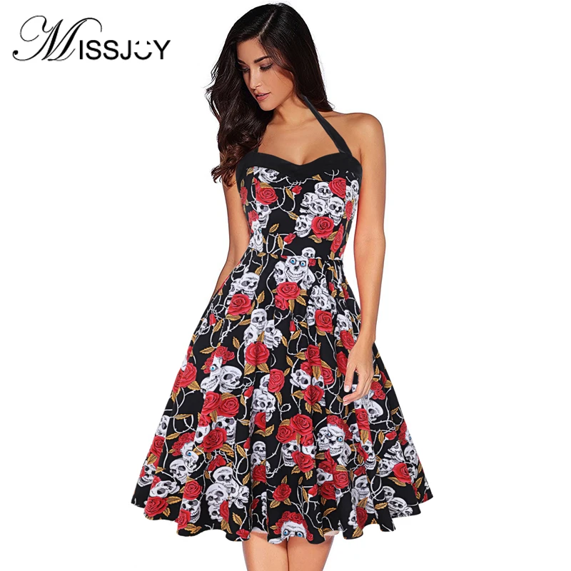 MISSJOY 2020 Kawaii Хэллоуин костюмы для женщин Холтер Летняя Вечеринка Повседневные до