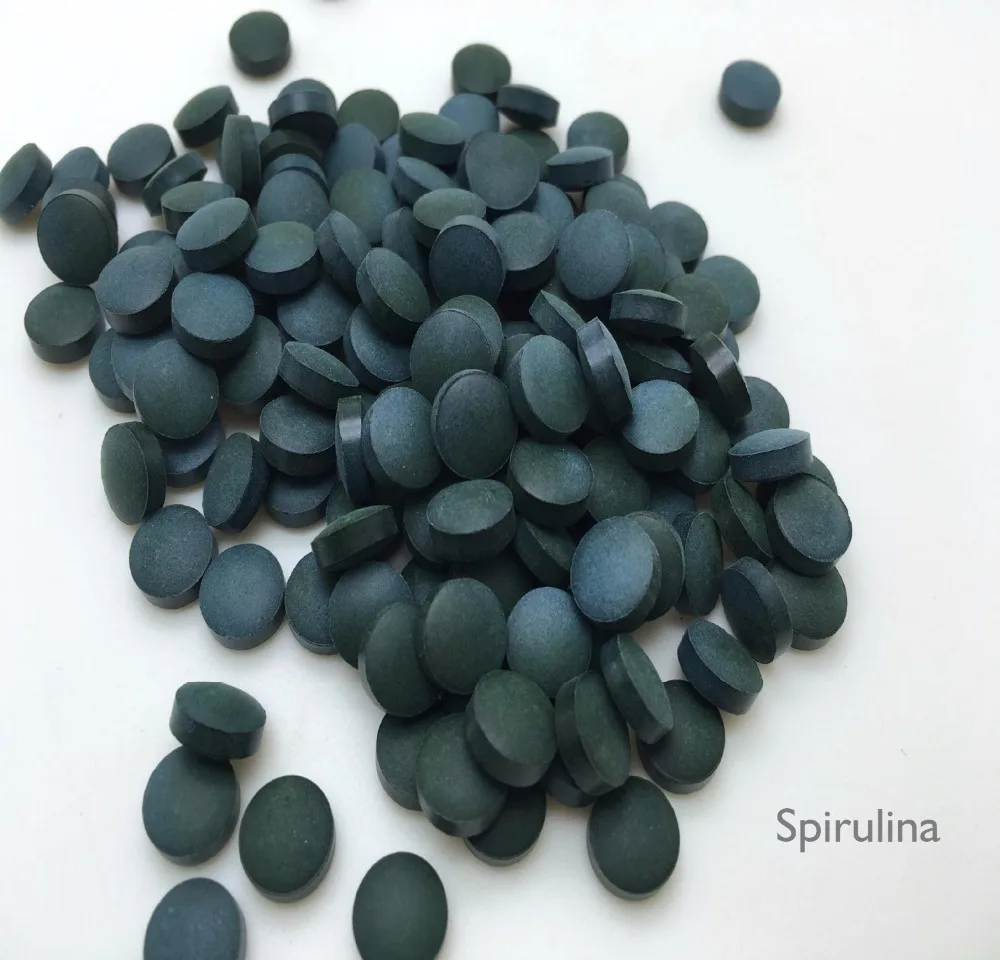 2 bottles 100% pure natural organic spirulina tablets veg pills free shipping | Красота и здоровье