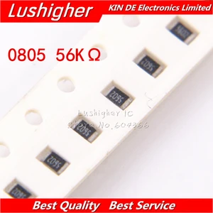 100 шт. 0805 SMD резистор 5% 56K Ohm 5602 563 56 ком