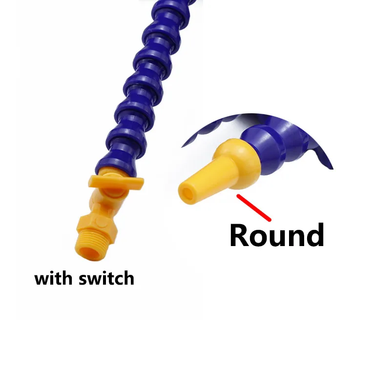 Round with switch 5 шт./лот, 30 Вт, 40 см охлаждающая трубка/водяного охлаждения трубы гравировальный станок инструмент Хладагент масло Пластик трубы туфли на плоской подошве с круглым носком, для регулировки насадка - Цвет: Round with switch