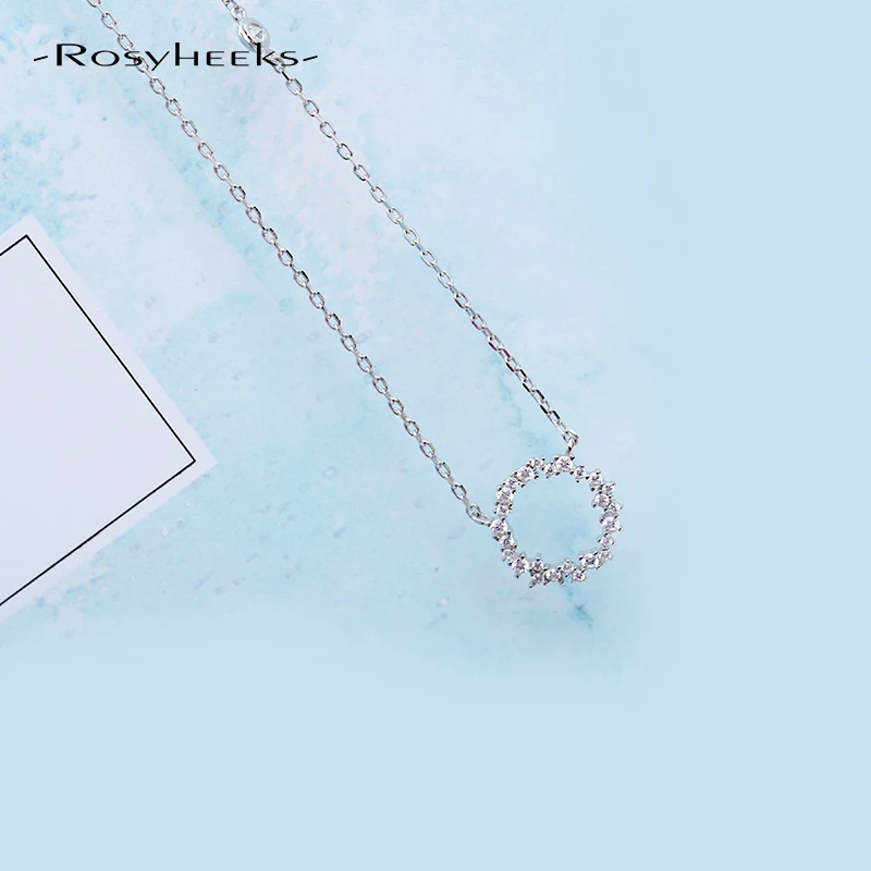 S925 Стерлингового Серебра Ожерелья Циркон Гипоаллергенный Ожерелье Женщина