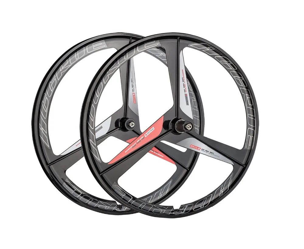 Из магниевого сплава колеса велосипеда дороги колесо Набор 3 Спицы fixie Mag Сплав Fixed