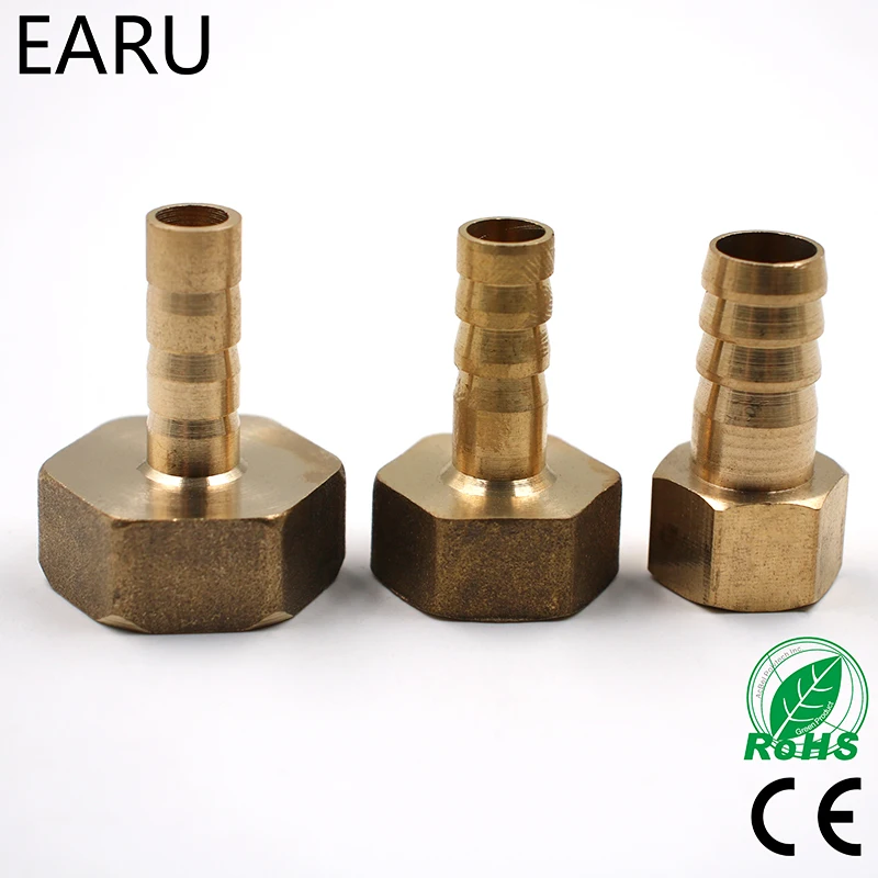 Brass Female Barb Hose Tail Fitting Fuel Air Gas Water Oil 4m-12m 1/8'' 1/4'' 1/2'' Pneumatic Connector Connect Socket Plug |