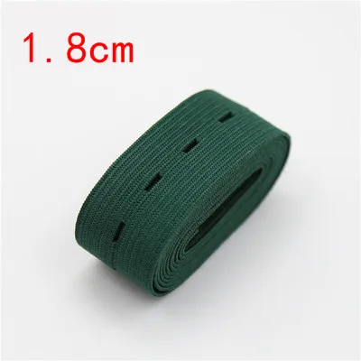 Dark green Эластичная лента s 15/18/20/25/30 мм разноцветный нейлон с отверстием Эластичная лента для одежды брюки Швейные DIY ремесла домашнего декора аксессуары 5 метров - Цвет: Dark green