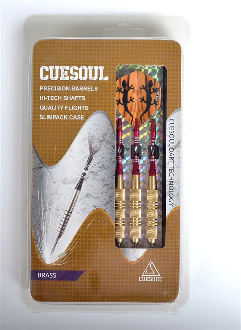 

New 18.5g 15cm Brass Barrels Steel Tip Darts Professional Cuesoul 3pcs Steel Tip With Nice Flights