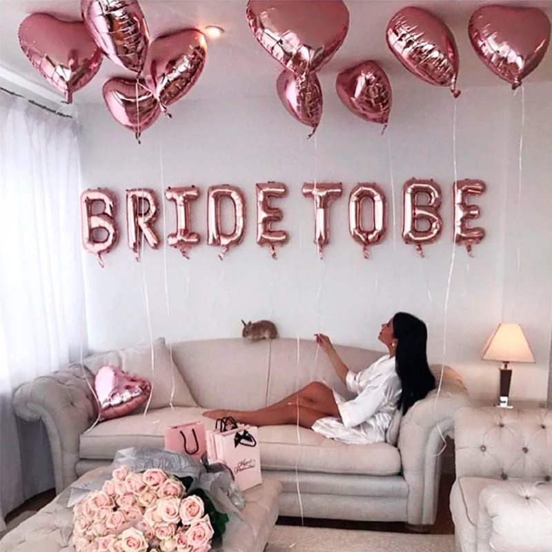 Лидер продаж розовое золото с надписью &quotBride To Be&quot шар золотой команда Свадебные