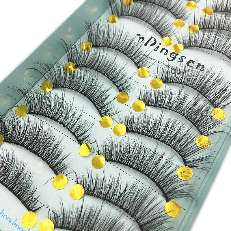 YOKPN красота имитация норки накладные ресницы натуральный толстый крест Поддельные ресницы ручной работы Высокое качество Макияж 3D