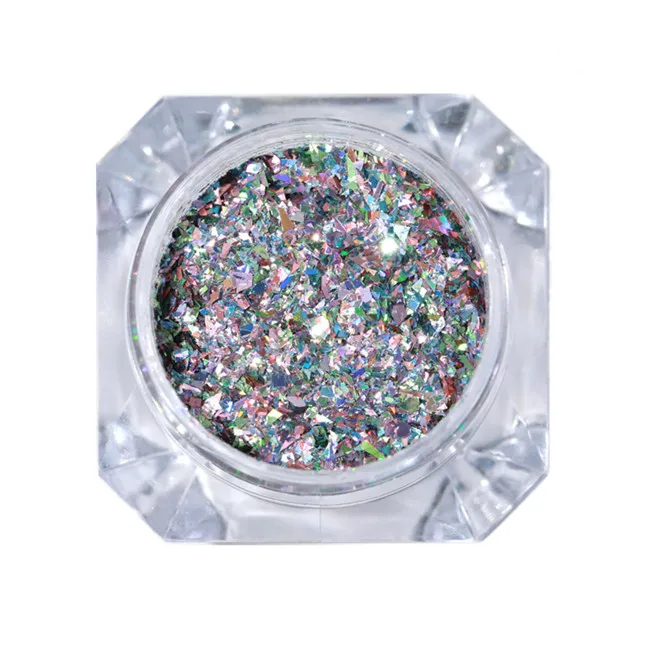 BORN PRETTY Galaxy голографический блестящий для ногтей Лазерная Голография для ногтей блестки пайетки пигментная пудра для дизайна ногтей пыль 0,2 г 0,5 г на выбор