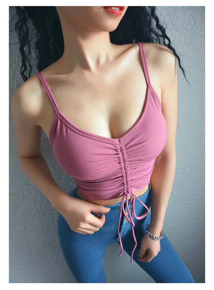 Mermaid Curve новые женские спортивные бюстгальтеры комфортный дышащий Топ для йоги жилет с подкладкой сексуальный дизайн шнурок Женская сорочка
