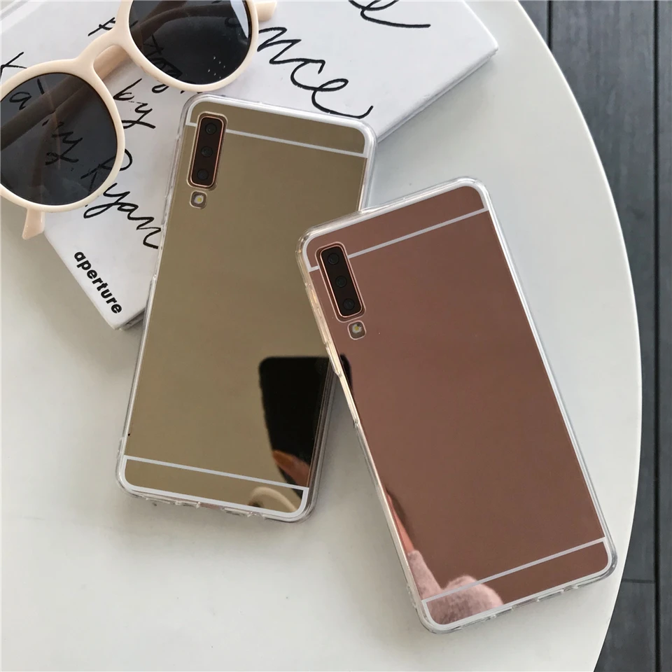 Зеркальный ТПУ чехол для Samsung Galaxy A7 2018 S10 Plus S10E S9 Note 10 A51 A71 A30 A50 A70S A30S A10S A20S мягкий