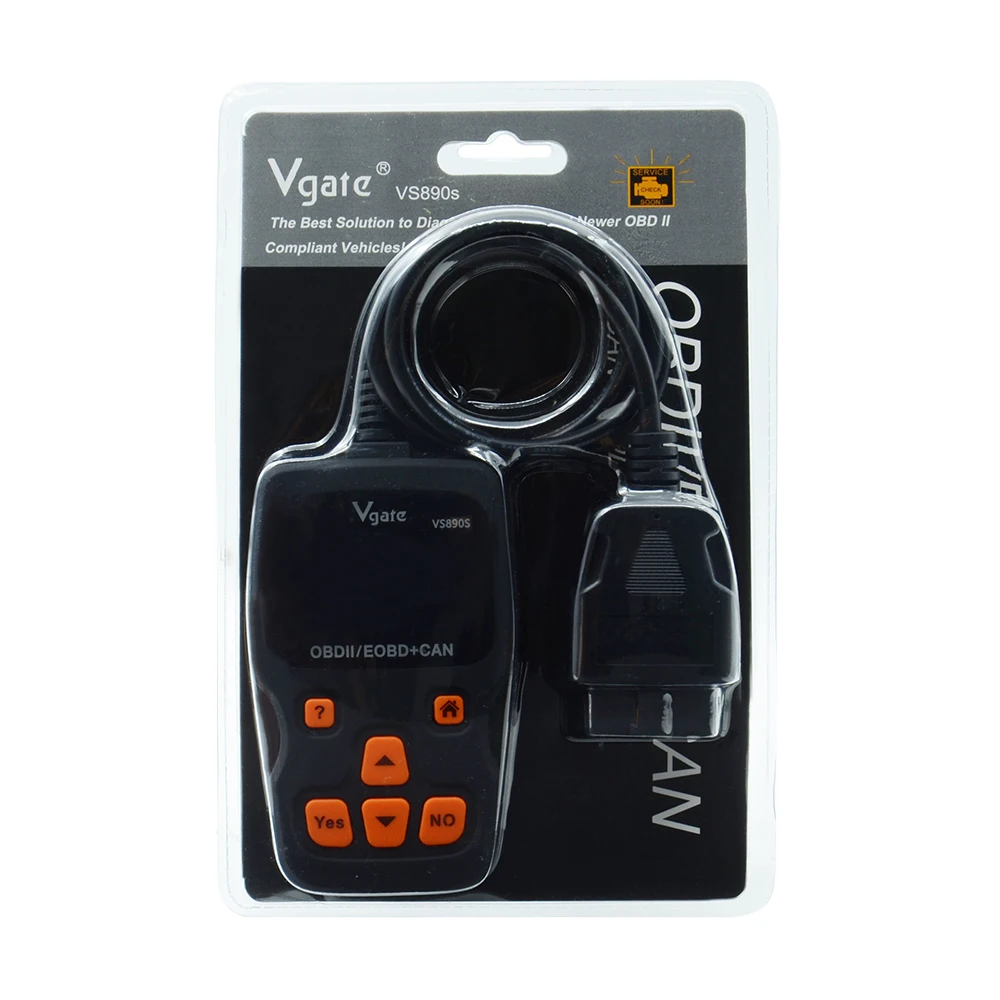 Автомобильный сканер Vgate VS890S OBD2 считыватель кодов Поддержка нескольких языков и