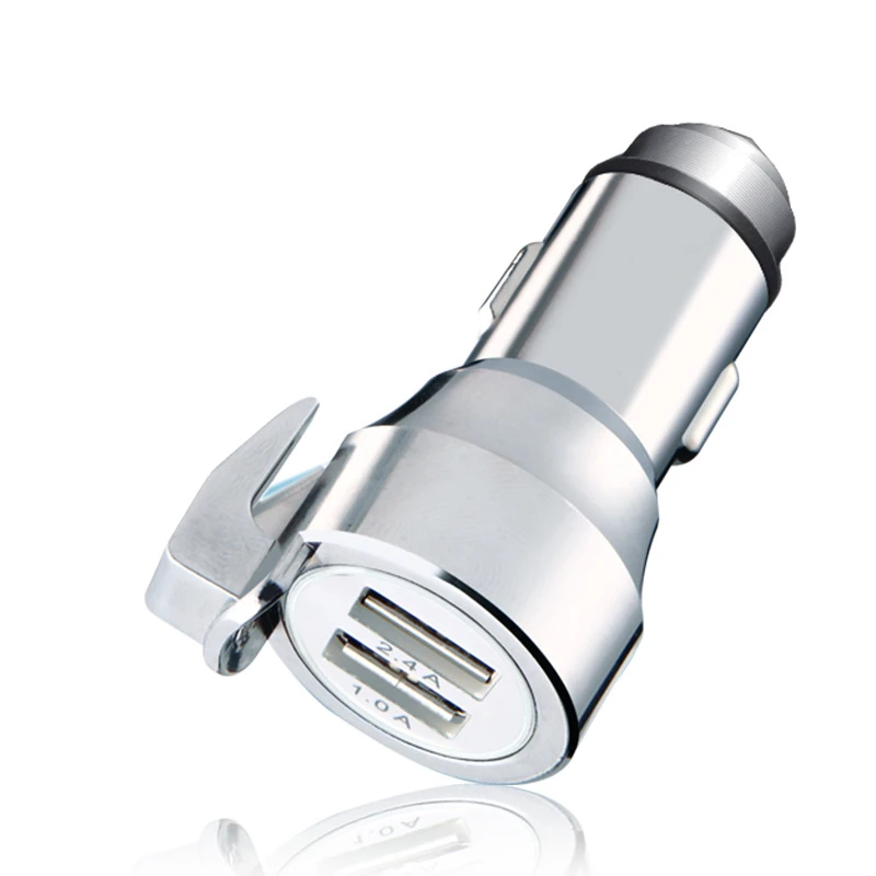 1 шт. Автомобильный многофункциональный 3 в двойной USB металлический молоток