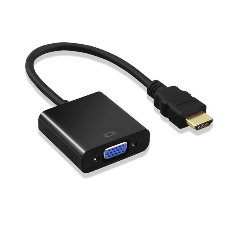 100 шт./лот HDMI мужчина к VGA RGB Женский видео конвертер адаптер кабель 1080P HDTV монитор