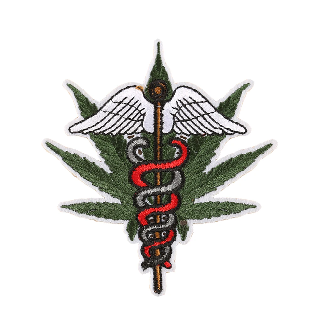 Вышивка патч пентаграмма палец формы Патчи DIY ручной работы для пришивания на