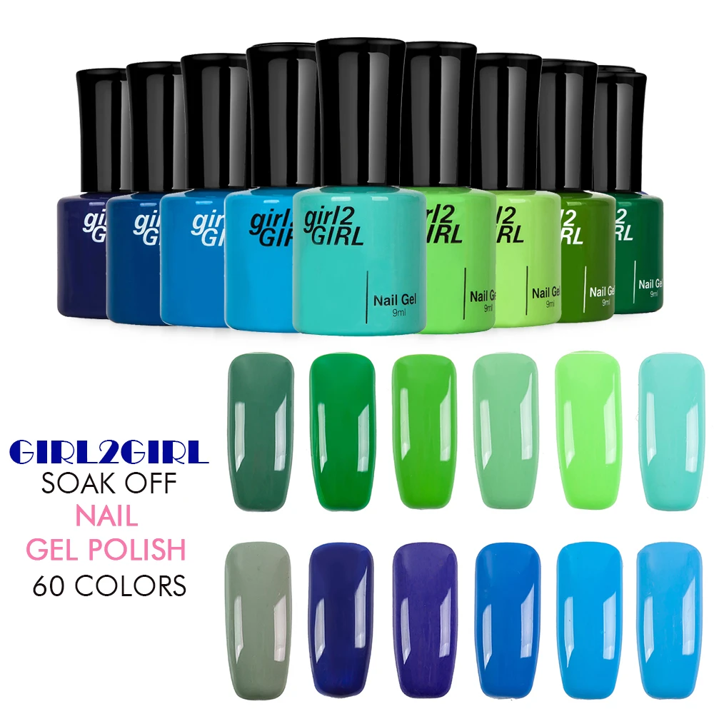 Girl2GIRL гель лак Гель-Лак 9 мл 60 Твердые Чистые Цвета Soak Off Ногтей УФ СВЕТОДИОДНАЯ