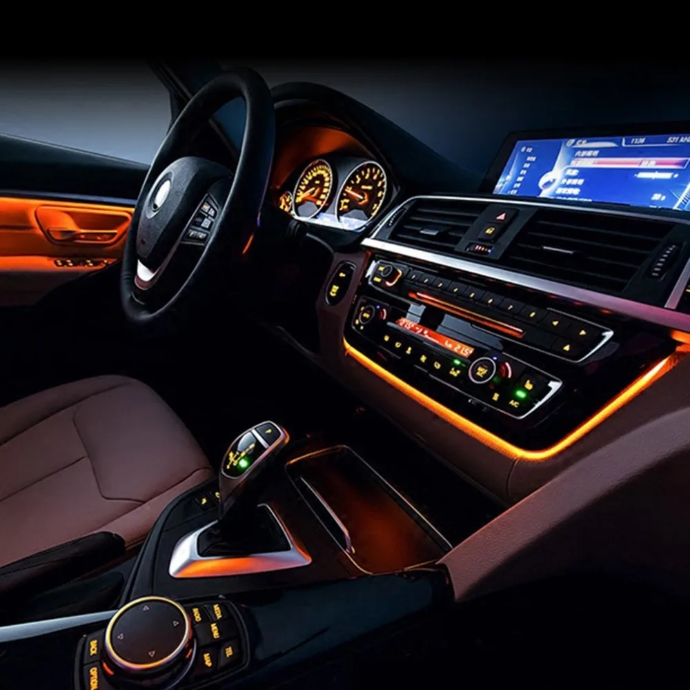 Общие атмосферные огни встроенные в автомобильные стерео фасции для BMW 3 серии F30