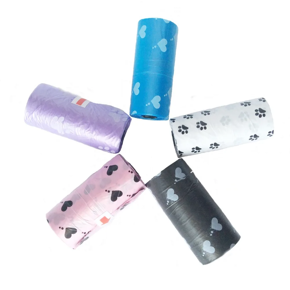 Сумка для собак с принтом в виде сердечек и лап пластиковые пакеты очистки