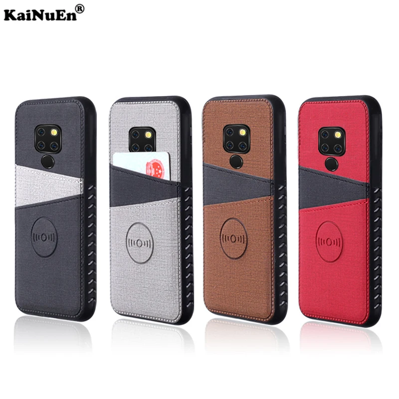 Kainuen роскошный автомобильный держатель, тканевая карточка из ткани, кошелек, чехол для телефона, чехол, чехол для huawei mate 10 20 pro lite mate20, силиконовый