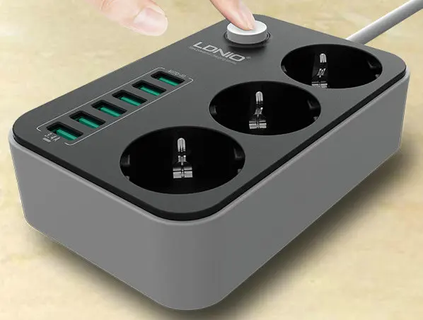 Оптовая продажа 3.4A 250V EU USB Мощность вытяжная настольная розетка 6 шт. Штепсель для