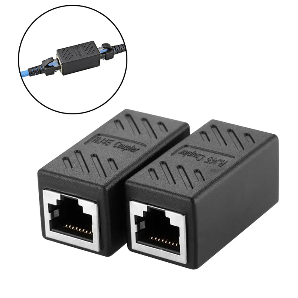 1 пара RJ45 Женский муфта для Ethernet Cat 5/CAT 6 LAN кабель удлинитель @ JH| |