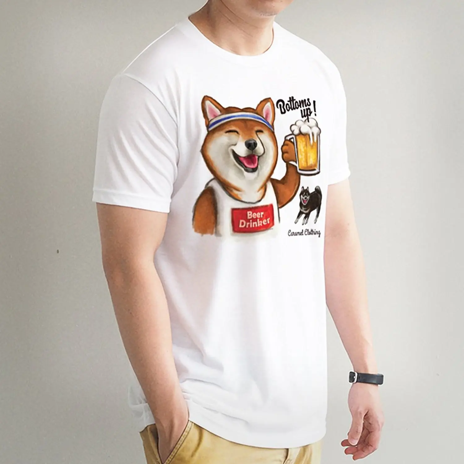 

2019 New Summer Slim Tee Shirt Shiba Inu Unisex Short Sleeves Crew Neck Comfy T-Shirt