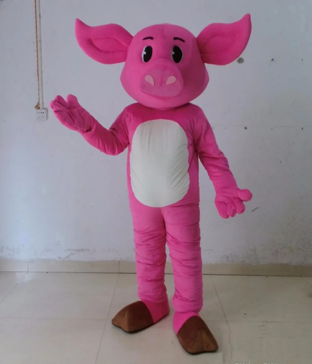 

Discount factory sale pink pig mascot costume suit for adults to wear for sale