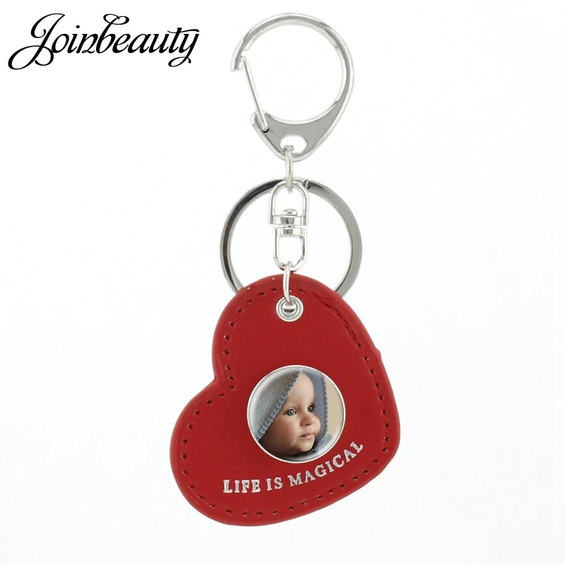 JOINBEAUTY Creative Custom Heart Leather Keychain Fashion Personalise Keychains Car key Rings Holder Women Bag Decoration NA01 | Украшения