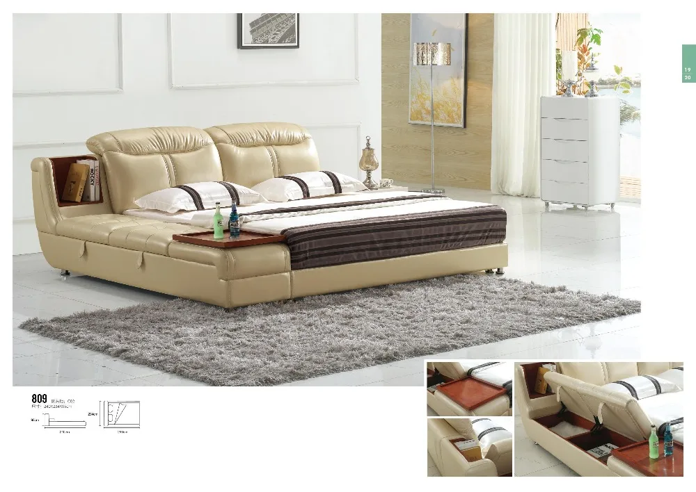 Фото Современная мебель для спальни итальянский дизайн мягкая кровать из