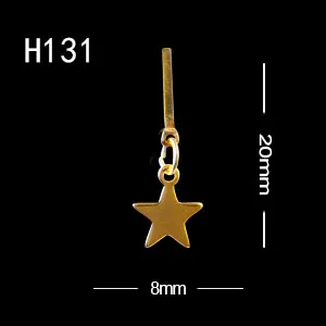 3pcs H131 3 шт./лот Новинка 3D Золотой металлический сплав Крест Луна Стразы в форме сердца болтаются Подвески дизайн ногтей Декор - Цвет: 3pcs H131