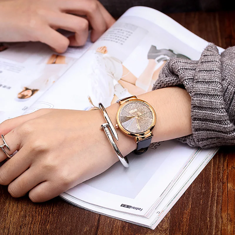 2018 красивые тонкие цепочки часы подарок Для женщин час Наручные платье женские