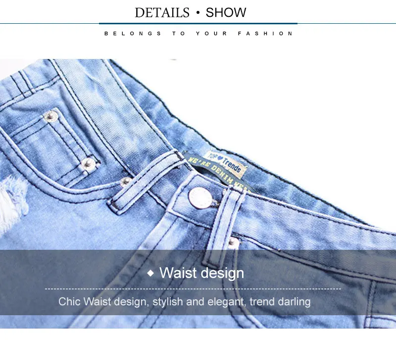 New Style Shorts Women Summer New Jeans Shorts Sexy Lace High Waist Beach Casual Ripped Tassel Hole Denim Soft Cotton Shorts