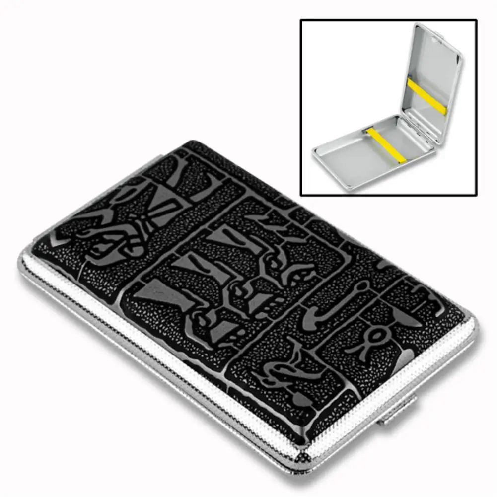 Чехол для сигарет WITUSE Подарочный чехол серебряный винтажный Египетский|cigarette case
