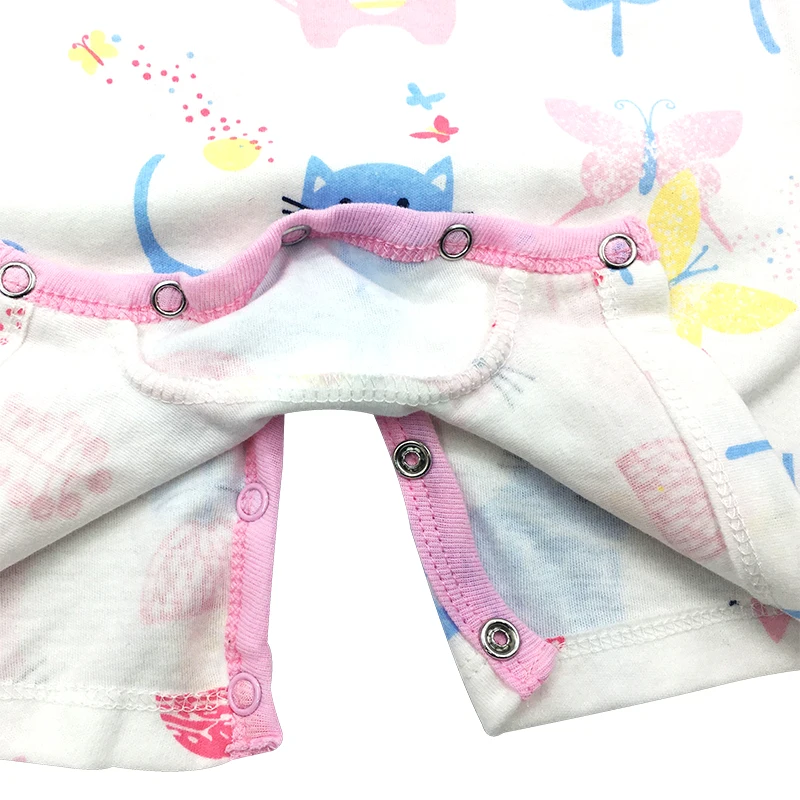 Младенческая малышей Детские комбинезоны летние шорты рукавом комбинезон 100%