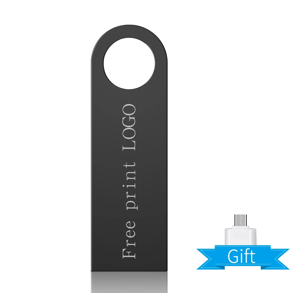 Free Custom Logo Usb флеш-накопитель 64 ГБ, металлический флеш-накопитель 16 ГБ, водонепроницаемая Флешка 32 Гб, Usb карта памяти 8 Гб 128 ГБ, Usb 2,0, бесплатный логотип на заказ - Цвет: Free Custom Logo