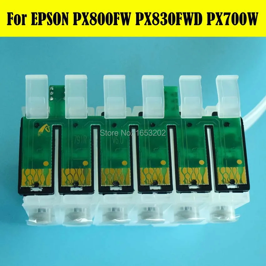 Система непрерывной подачи чернил T0801 6 цветов/комплект для Epson PX700W PX800FW PX830FWD Ciss с