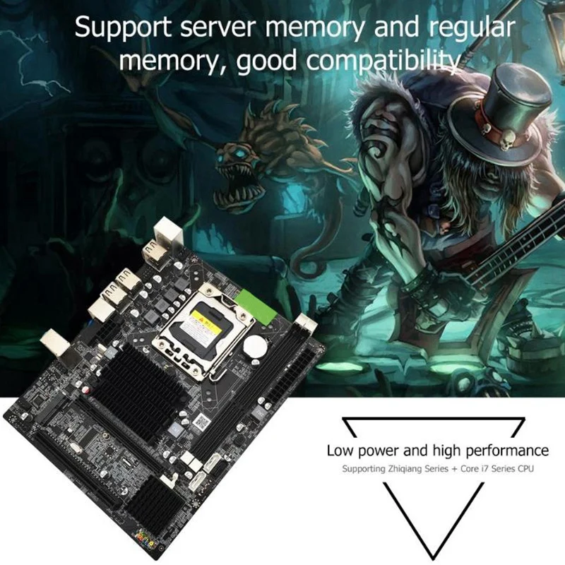 X58 Pc Computer Desktop Motherboard Lga1366 Cpu Interface Ddr3 Msata V1.6 Mainboard Systemboard For Intel Xeon Core I7 A55 A58 | Компьютеры