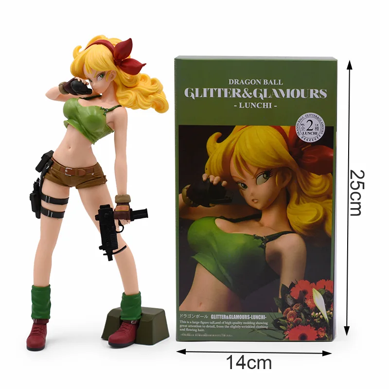 C With in BOX 3 стиля Dragon Ball Z блеск и гламуры Lunchi Ланч Buruma Bulma фигурка экшн ПВХ Коллекционная модель игрушки для детей подарок - Цвет: C With in BOX