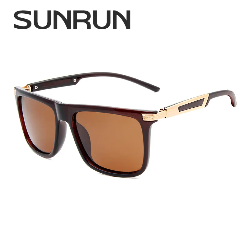 SUNRUN Модные поляризованные солнцезащитные очки Для мужчин квадратные подходят
