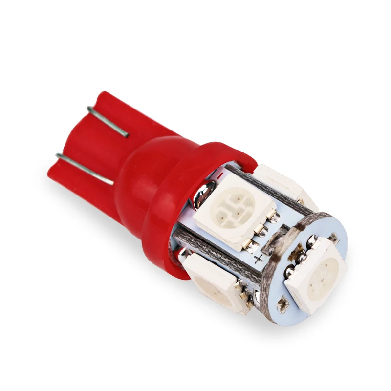 T10 5SMD 5050 светодиодный 194 168 W5W автомобильный горизонтальный Клин задний свет синий Автомобильный свет излучающий диод номерной знак маркер лампа